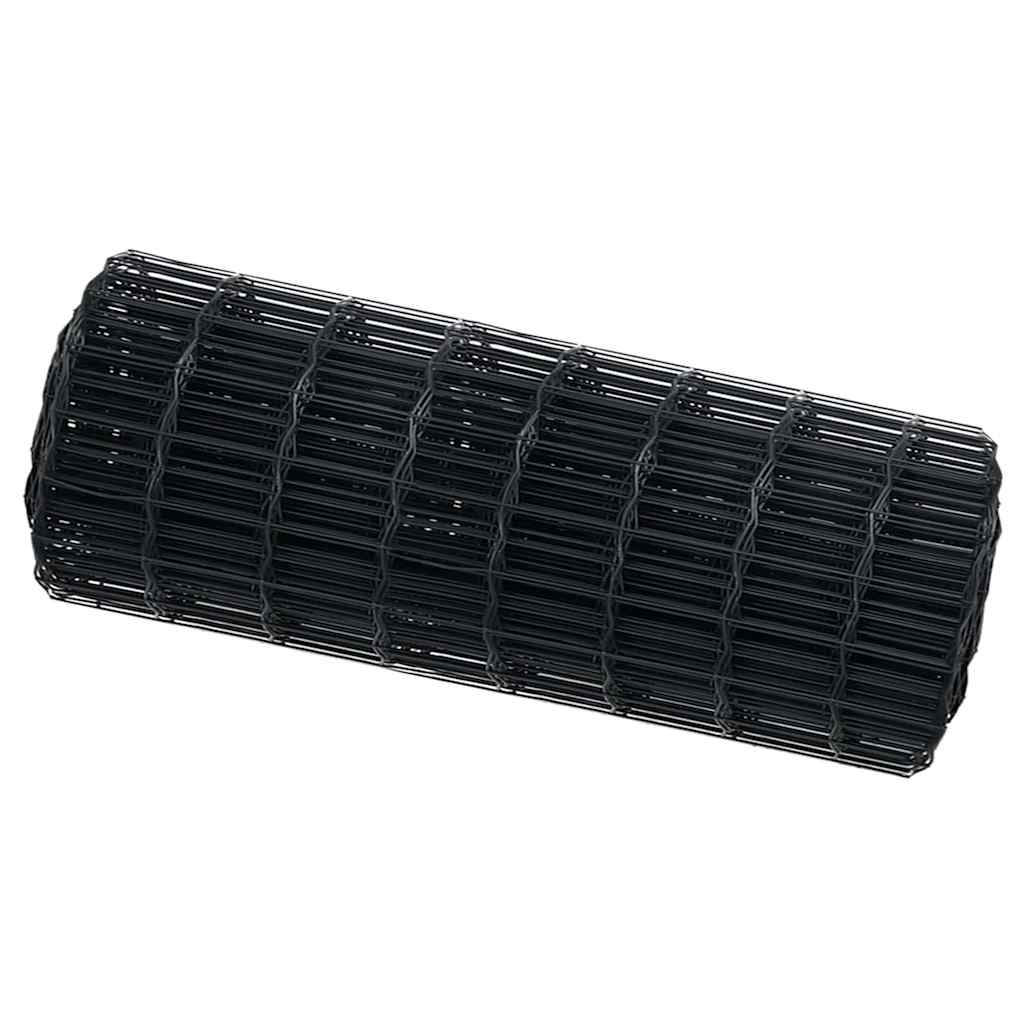 Vidaxl euro hek grijs 0,4 x 50 m pvc-gecoat ijzer