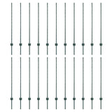 Vidaxl afrasteringspaal 22 pcs groen 160 cm staal
