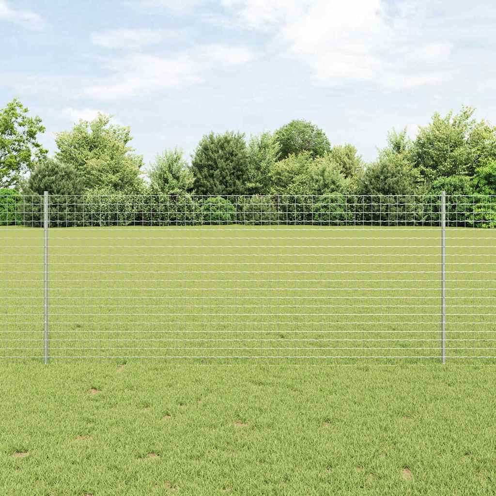 Vidaxl afrasteringspaal 22 pcs zilver 140 cm staal