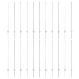Vidaxl afrasteringspaal 22 pcs zilver 160 cm staal