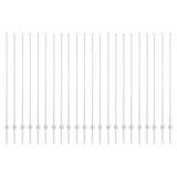 Vidaxl afrasteringspaal 22 pcs zilver 200 cm staal