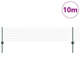 Vidaxl hek met paal groen 0,4 x 10 m staal en pvc