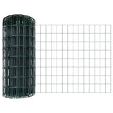 Vidaxl hek met paal groen 0,8 x 10 m staal en pvc