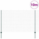 Vidaxl hek met paal groen 1,6 x 10 m staal en pvc
