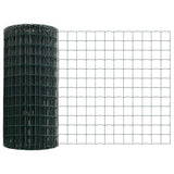 Vidaxl hek met paal groen 0,6 x 10 m staal en pvc