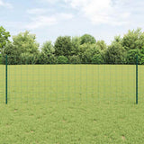 Vidaxl hek met paal groen 0,8 x 10 m staal