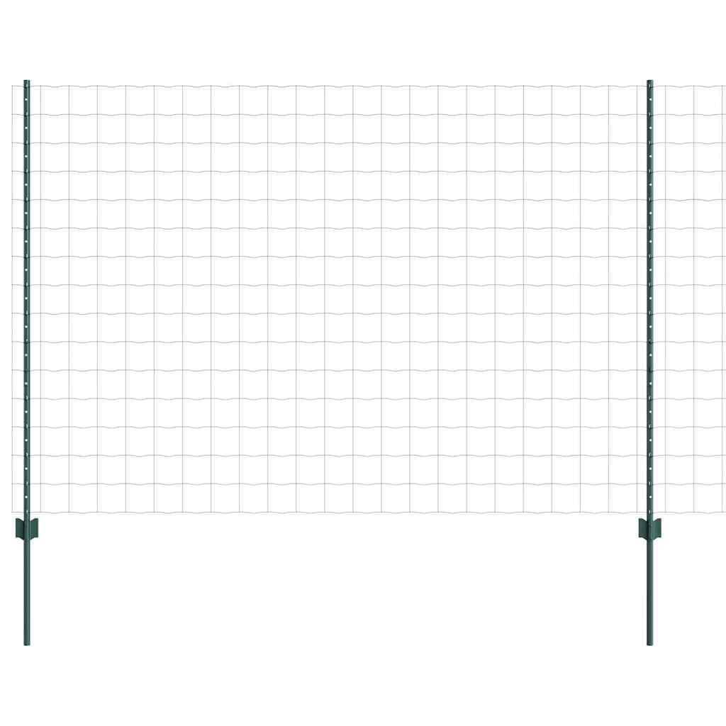 Vidaxl hek met paal groen 1,6 x 10 m staal en pvc
