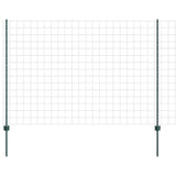 Vidaxl hek met paal groen 1,6 x 10 m staal en pvc