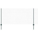 Vidaxl hek met paal groen 1 x 10 m staal
