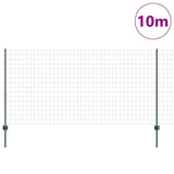 Vidaxl hek met paal groen 1,2 x 10 m staal