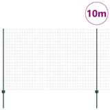Vidaxl hek met paal groen 1,6 x 10 m staal en pvc
