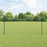 Vidaxl hek met paal groen 1 x 25 m staal
