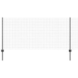 Vidaxl hek met paal grijs 1 x 10 m staal en pvc