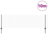 Vidaxl hek met paal grijs 0,8 x 10 m staal en pvc