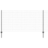 Vidaxl hek met paal grijs 1,2 x 10 m staal en pvc