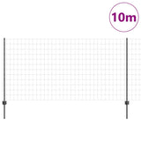 Vidaxl hek met paal grijs 1,2 x 10 m staal en pvc