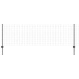 Vidaxl hek met paal grijs 0,8 x 10 m staal
