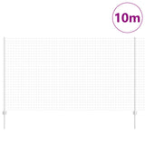 Vidaxl hek met paal zilver 1,4 x 10 m staal