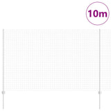 Vidaxl hek met paal zilver 1,5 x 10 m staal