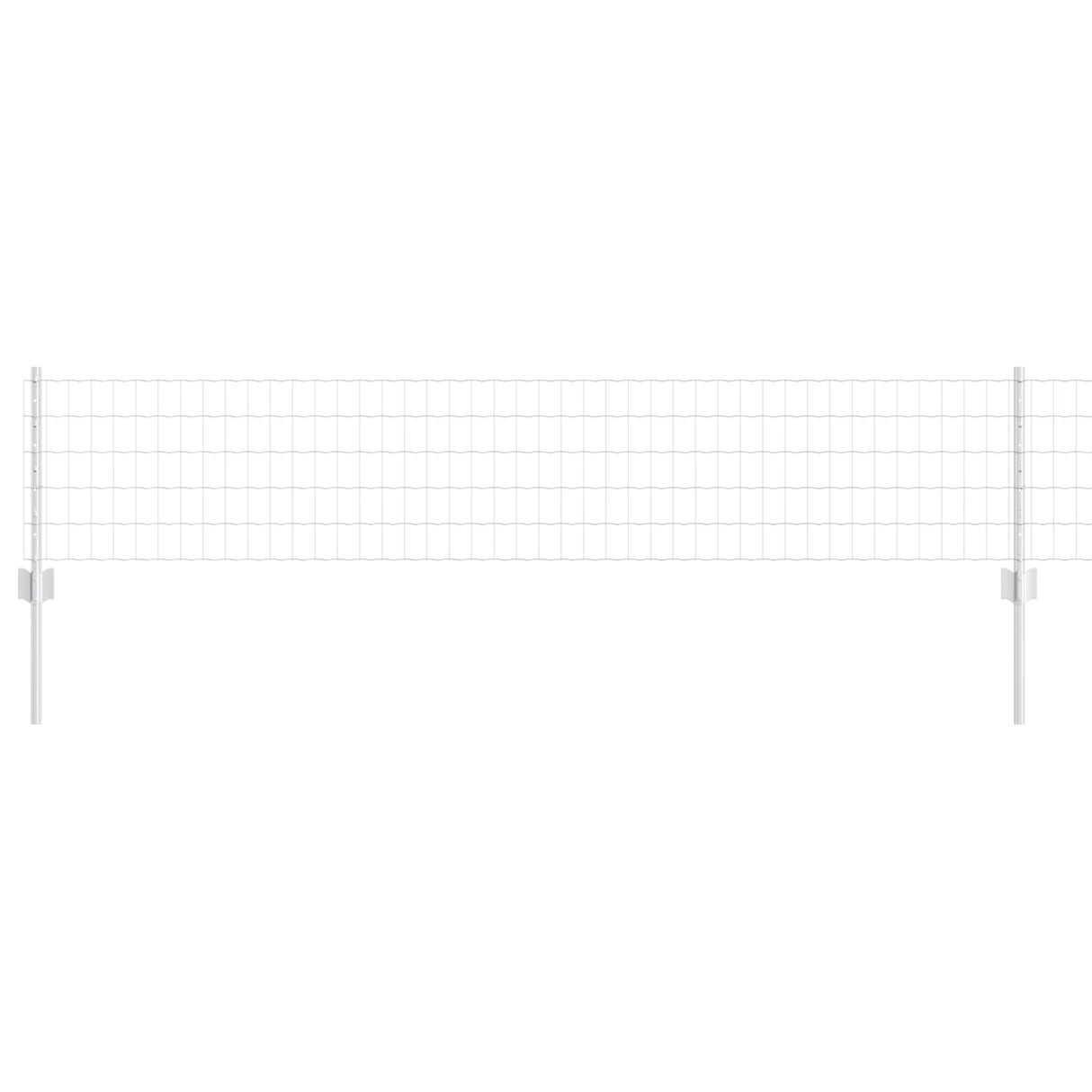 Vidaxl hek met paal zilver 0,4 x 10 m staal