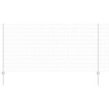 Vidaxl hek met paal zilver 1,2 x 10 m staal