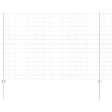 Vidaxl hek met paal zilver 1,6 x 10 m staal