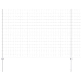 Vidaxl hek met paal zilver 1,5 x 10 m staal