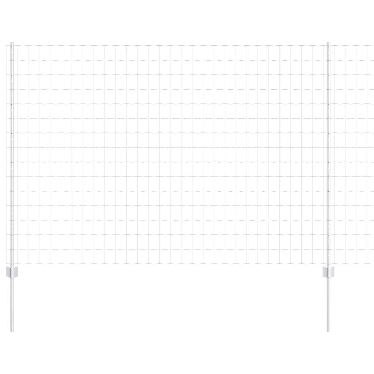 Vidaxl hek met paal zilver 1,6 x 10 m staal