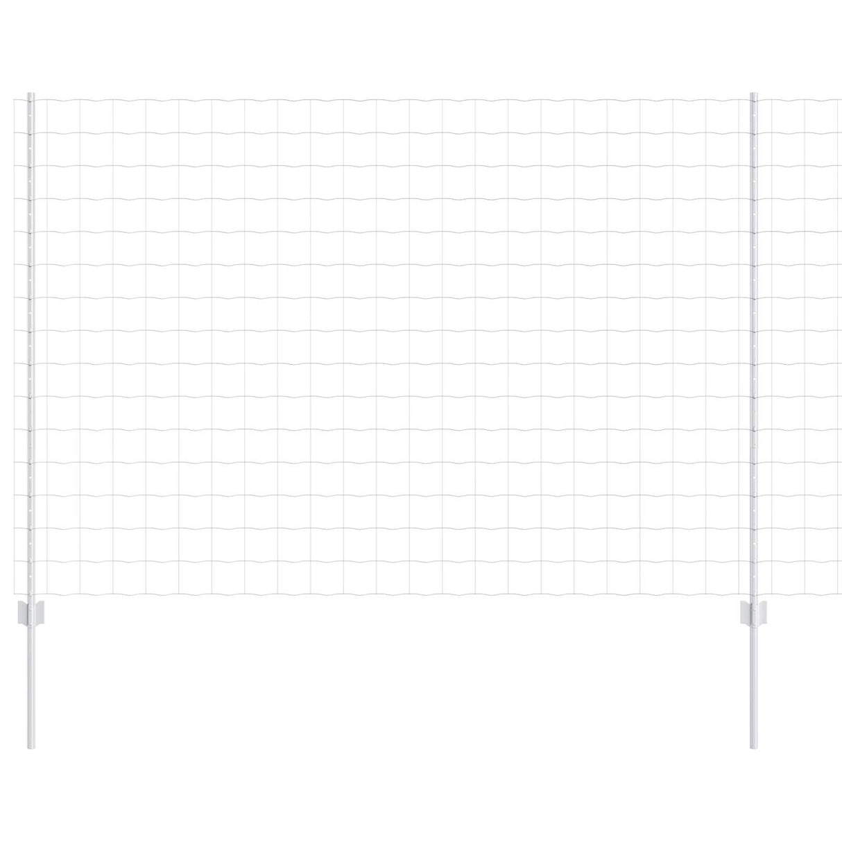 Vidaxl hek met paal zilver 1,5 x 10 m staal