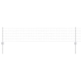 Vidaxl hek met paal zilver 0,4 x 25 m staal