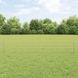 Vidaxl hek met paal zilver 0,4 x 25 m staal