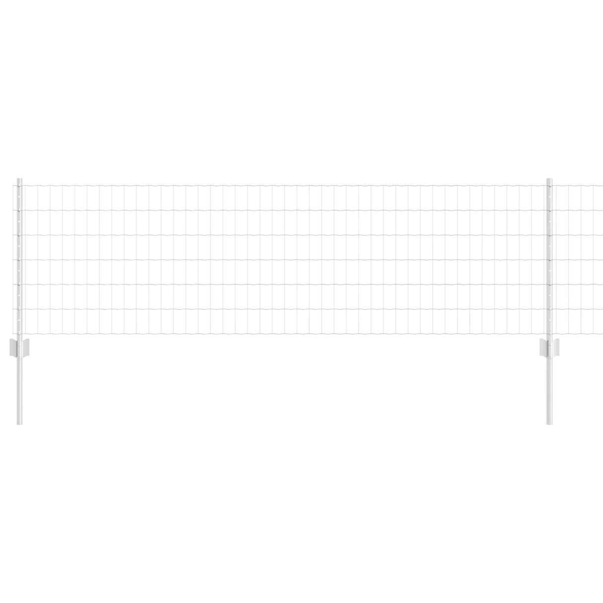Vidaxl hek met paal zilver 0,6 x 25 m staal