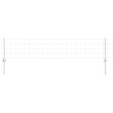 Vidaxl hek met paal zilver 0,4 x 25 m staal