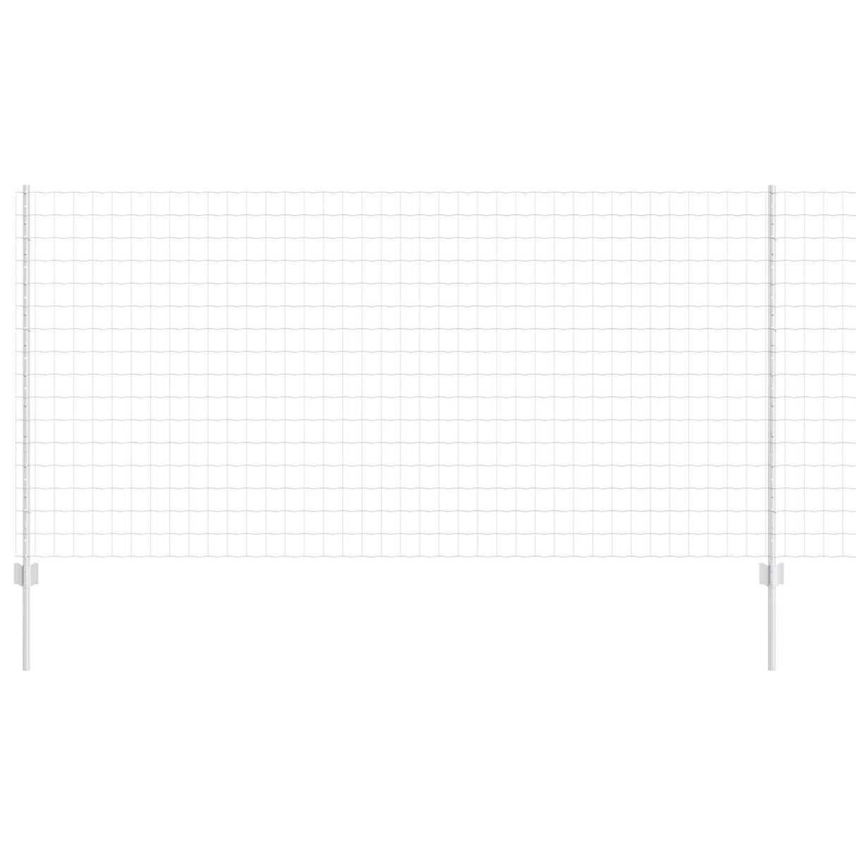 Vidaxl hek met paal zilver 1,2 x 10 m staal