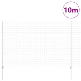 Vidaxl hek met paal zilver 1,6 x 10 m staal
