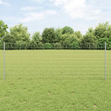 Vidaxl hek met paal zilver 0,8 x 25 m staal