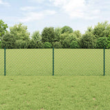 Vidaxl hek met paal groen 0,6 x 10 m staal en pvc