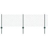 Vidaxl hek met paal groen 0,6 x 10 m staal en pvc
