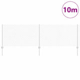 Vidaxl hek met paal zilver 0,8 x 10 m staal