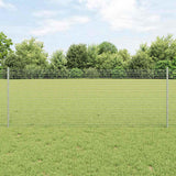 Vidaxl hek met paal zilver 0,8 x 10 m staal