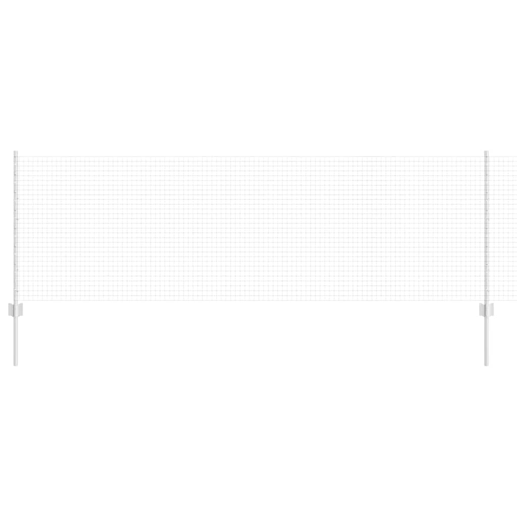 Vidaxl hek met paal zilver 0,8 x 10 m staal