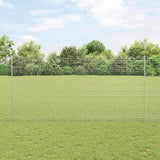 Vidaxl hek met paal zilver 1,5 x 10 m staal