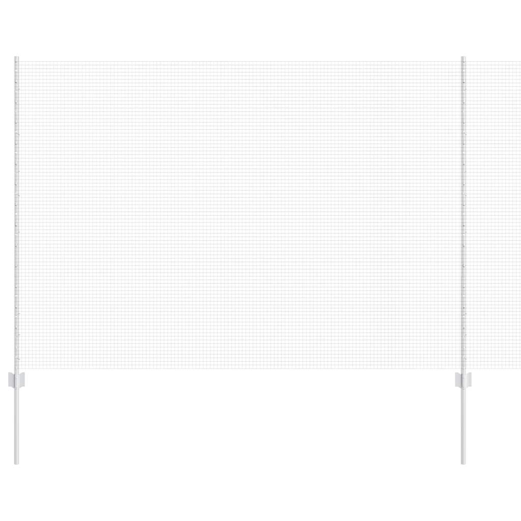 Vidaxl hek met paal zilver 1,6 x 10 m staal
