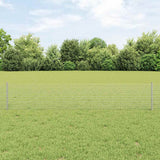 Vidaxl hek met paal zilver 0,4 x 25 m staal