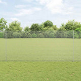 Vidaxl hek met paal zilver 1,4 x 25 m staal