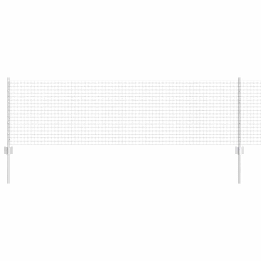 Vidaxl hek met paal zilver 0,6 x 50 m staal