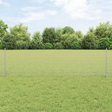Vidaxl hek met paal zilver 0,6 x 50 m staal