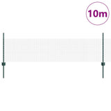 Vidaxl hek met paal groen 0,5 x 10 m staal