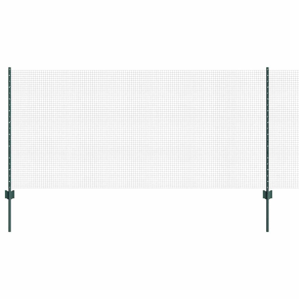 Vidaxl hek met paal groen 1 x 10 m staal