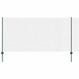 Vidaxl hek met paal groen 1,2 x 10 m staal en pvc